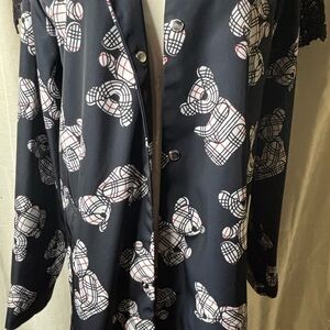 Stylish Navy Blue Pattern Youth Coat